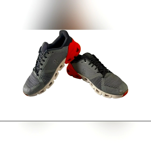 On Cloud Cloudflyer Running Waterproof Gray/Orange Men Size 9.5 or Women 11 - Picture 1 of 7